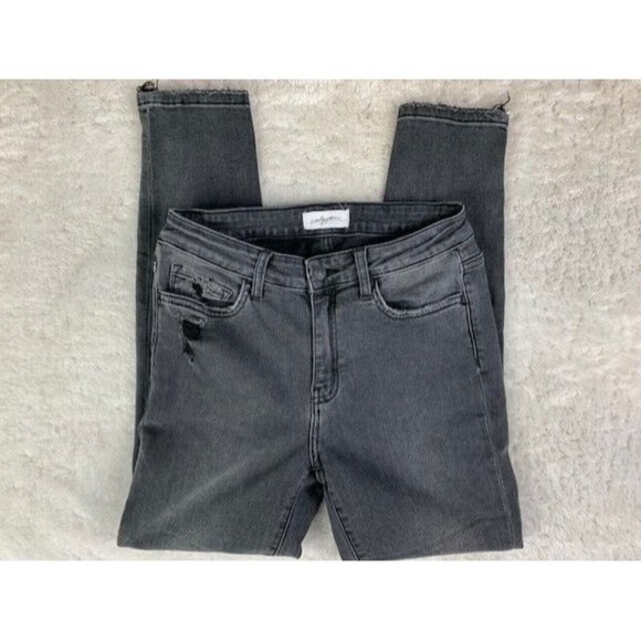 Carly Jeans Size 9 Womens Blake Stretch Mid Rise Skinny Distressed - Picture 2 of 5